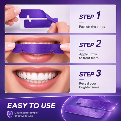 ROVELL™ Purple Teeth Whitening Strips | 7 Treatments